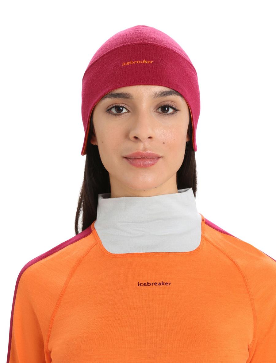 Icebreaker Unisex Merino Quantum Beanie Férfi Kalap Rózsaszín | HU 1086CTVE